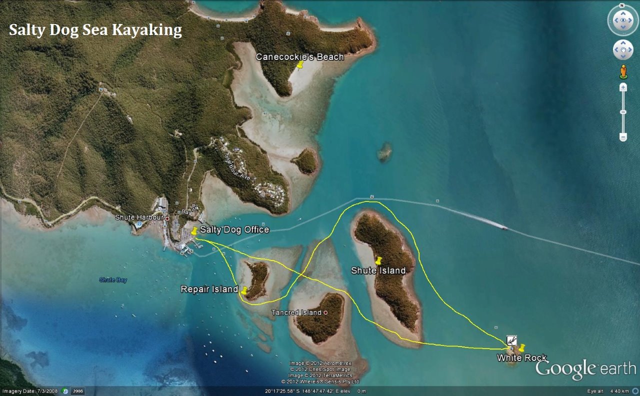 salty dog sea kayaking half day kayak and turtle tour map large